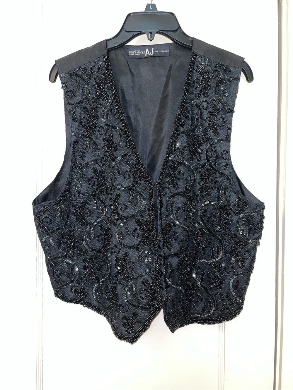 Black Beaded Vest